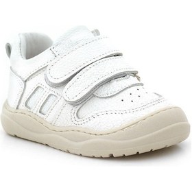Resim Rakerplus Schaggy Hakiki Deri Beyaz Cırtlı Bebek Spor Ayakkabı Beyaz 