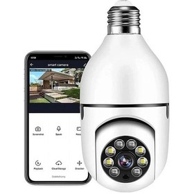 Resim Wifi 360 Panoramik Ampul Kamera Gece Görüş Ses Akıllı Hareket Algılayıcı 5365 