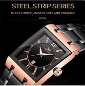 Resim Flybuy Fngeen 3627 Su Geçirmez Takvim Erkekler Kare İzle Klasik Siyah Kuşak Siyah Kabuk Çok Renkli Yüzey Çok Renkli 