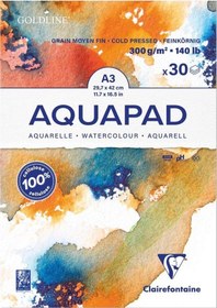 Resim Clairefontaine Goldline Aquapad Sulu Boya Defteri 300 G A3 30 s 