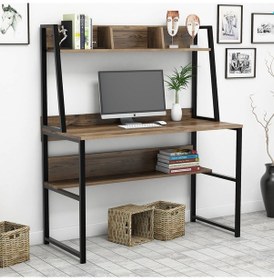 Resim Yesst Momento 120 Cm Raflı Çalışma Masası (451035169) Ceviz 