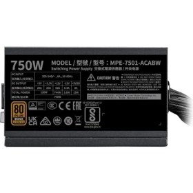 Resim Cooler Master Mwe V3 750W 80+ Bronze Atx 3.1 120MM Fanlı Psu 