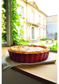 Resim Emile Henry Tart-Börek Fırın Kabı Yuvarlak 24 cm Kırmızı/Burgundy Kırmızı 