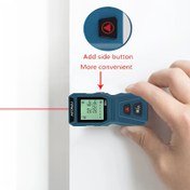 Resim Lazer Mesafe Ölçer, İncelemeli Hassas Ölçüm, Profesyonel Alet, El Tipi Enstrüman, Kaliteli Lazer Diyotu, Yüksek Hassasiyetli Optikler, Ölçüm Cihazı, Laser Menzil Bulucu, İnşaat İşçileri İçin Uygulama Alanları, İncelme ve Değişkenlik için lazer ölçüm araç 