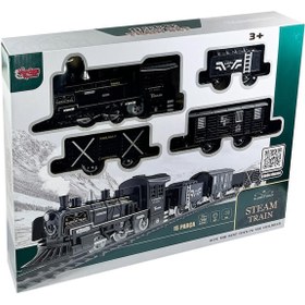 Resim Vardem Oyuncak Işıklı ve Sesli Buhar Çıkartan 15 Parça Tren Set - Standart / Standart 