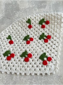 Resim EMKSHOP Kiraz Figürlü El Örgüsü Çocuk Bandana 