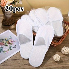 Resim 20 adet Tek Kullanımlık Banyo Terliği - Konforlu Kapalı Ayak Otellerin Misafirleri İçin, Unisex Elektriksiz Banyo Aksesuarları, EVA Taban ve Tabanlık, Dokuma Üst, Tüm Mevsimler İçin Düz Renk Tasarımı, Banyo Terlikleri, Misafir Konforu, Basit Terlik Tasarımı, Yumuşak Dokulu Terlikler, Dayanıklı Terlikler, Basit Terlik Stili, Hafif Terlikler, Otellerin Misafirleri 
