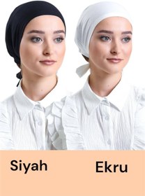 Resim İSTANBULSTYLEMODA 2 ADET Düz Dikişsiz Penye Bone 