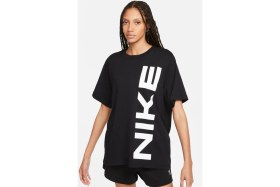 Resim Nike Air Sportswear Tee Loose Fit Kadın Büyük Beden %100 Pamuk Tişört Siyah 
