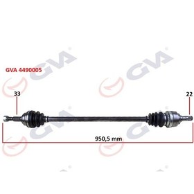 Resim Komple Aks Sağ Astra G 1.4/1.6 16v 98-05 950mm 374322-374769-13243461 