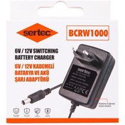 Resim Sertec 6volt/12volt Akü Şarj Cihazı Adaptörü Ve Kademeli Adaptör 