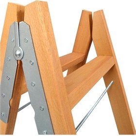 Resim Buse 3 Basamaklı A Tipi Katlanır Gürgen Ahşap Merdiven 110cm 