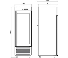 Resim Galleyz Dry Aged Buzdolabı - 1 Kapılı - 70X88X210 cm 