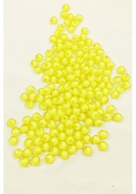 Resim Yuvarlak Boncuk İçten Boncuklu Bileklik Çanta Boncuğu 8 Mm 50 Gr Sarı - Bnc467 