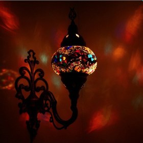 Resim Dekoratif MOZAİK LAMBA OTANTİK DESENLİ DUVAR LAMBASI 