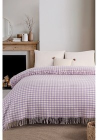 Resim Battaniye Çift Kişilik Akrilik Pamuklu Honey Lila Lila 