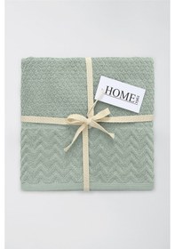 Resim 2li Kadife Bordürlü Jakarlı 50x90 El Havlusu Spectre Yeşil 