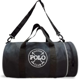 Resim Unisex Silindir Spor Seyahat ve Fitness Çantası 2 Bölmeli 
