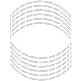 Resim GP Kompozit Bajaj Dominar 250 / 400 2017-2024 Uyumlu Jant Şeridi Reflektif Gri 