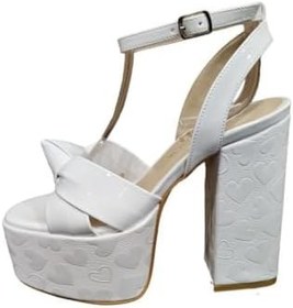 Resim BABLİSOK 8189 PLATFORM TOPUK KADIN ABİYE GELİNLİK SANDALET Beyaz 3 