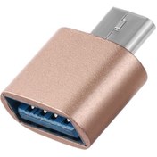 Resim TEKNETSTORE Usb Type-c Dönüştürücü Otg Çevirici Adaptör Metal Xiaomi - Samsung - Huawei Macbook Dönüştürücü Gold 