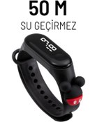 Resim Q-TİME Mickey Mouse Figürlü Led Dokunmatik Ekranlı Su Geçirmez Dijital Çocuk Kol Saati 