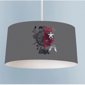 Resim Talia Home Denizci Desenli Dijital Baskılı Çocuk Odası Sarkıt Avize 