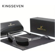 Resim Challenger Kıngseven Silah Grisi Polarize Kare Sürüş Gözlüğü Paslanmaz Çelik Çerçeve Pc Cam Tam Çerçeveli Erkek Kadın Günlük Kullanım Hediye Altın 
