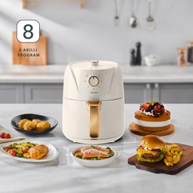 Resim Homend Airfryday 2504H 8 Farklı Programlı Airfryer 4,3 Lt Yağsız Fritöz 