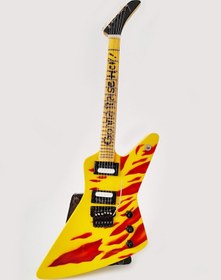 Resim El Yapımı 1/4 Ölçek Minyatür Elektro Gitar Hamer Gonna Raise Hell 