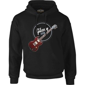 Resim Gitar - Gibson - USA Siyah Erkek Fermuarsız Kapşonlu - Siyah / S 