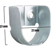 Resim Nobel Askı Flanşı 2 Delikli Dolap Elbise Askı Aparatı 2'li 