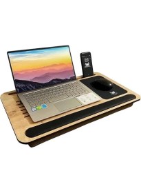 Resim AyrStore Supply Telefon ve Tablet Bölmeli Minderli Laptop Sehpası Notebook Bilgisayar Çalışma Masası 