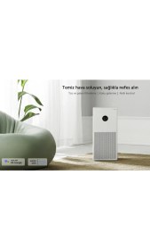 Resim Xiaomi Akıllı Hava Temizleyici 48M2 Etkili Alan Virüs Polan Hapseder Wi-Fi ve Sesli Kontrol-Tartı Hediyeli 