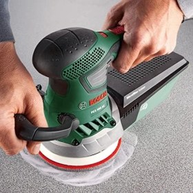 Resim And Pex 400 Ae Eksantrik Zımpara, 370 Watt, 125 Mm, Tutuş Kolaylığı, Plastik Çantası ile Birlikte, Ince Kum, Yeşil 
