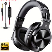 Resim OneOdio A71m Studio DJ Oyun Kulaklığı – Yüksek Çözünürlüklü Ses, Boom Mikrofon, Gürültü İzolasyonu ve Ayırılabilir 3.5mm/6.35mm Kablolar ile PC, PS4, Xbox One, Zoom, Ofis için – Ayarlanabilir Baş Bandı, Yastıklı Kulaklık Kılıfları, Ses Kontrolü 