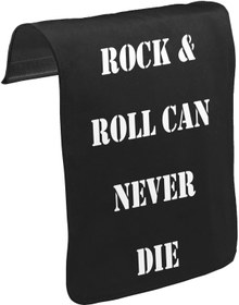 Resim Rock & Roll Can Never Die Unisex Siyah Tak-Çıkar Postacı Çanta Kapağı CK-948 