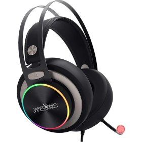 Resim Leaf Shop James Donkey 712 Siyah 7.1 Surround Rgb Gaming Kulaklık Neodimyum 50MM Sürücüler 112DB Hassas Mikrofon -43DB Rgb LED Aydınlatmalı Manuel + Yazılımla Ses Kontrol USB Bağlantı ve Ses Kartı 