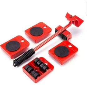 Resim Baysal Tekerlekli Mobilya Taşıma Kaydırma Krikolu Beyaz Eşya Taşıma Aparatı Kırmızı 