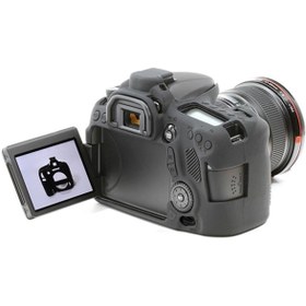 Resim EasyCover Canon 70d Silikon Kılıf Siyah 