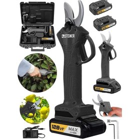 Resim Steiner 128 Vf 10ah Çift Akülü Bağ Makası Dal Budama Makası Siyah 