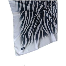Resim Mim Eşarp Ebruli Sport Twill Eşarp Vizon - Siyah 