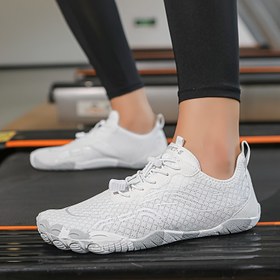 Resim Trendy Erkek Su Ayakkabıları - Nefes Alabilen Üst Kumaş, Kaymaz Kauçuk Taban, Hafif Elastik Bant Kapatma, Plaj, Yoga, Fitness ve Seyahat için Düşük Top Tasarım - Yaz Mevsimi Hızlı Kuruyan Aqua Ayakkabıları 