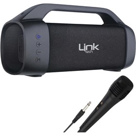 Resim Linktech M300 Karaoke Mikrofonlu Bluetooth Speaker Kablosuz Hoparlör Siyah 