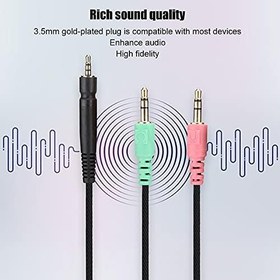 Resim Topiky Yedek Oyun Kulaklığı Kablosu, G4ME ONE PC 373D PC37X GSP350 500 600 Için Oyun Kulaklıkları Kablosu (bilgisayar versiyonu) 