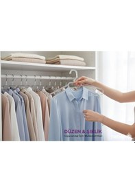 Resim 12 Adet Şeffaf Plastik Elbise Askısı Dayanıklı, Kalın Gövdeli, Kaymaz Tasarım Şeffaf 