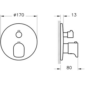 Resim Artema Root Round A42695 Ankastre Termostatik Duş Bataryası, Sıva Üstü Grubu, Krom 