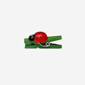 Resim EleganTShoP Minik Mandal Ahşap - Uğur Böcekli 