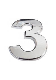 Resim Mey İthalat Cemax Krom Yapışkanlı 3 Rakamı 5 Cm 