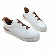 Resim MARCOMEN Erkek Hakiki Deri Comfort Lastik Bağcıklı Kolay Giyim Sneaker Ayakkabı 